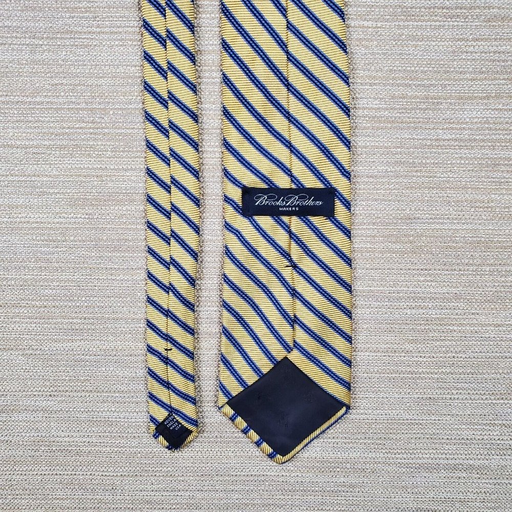 Brooks Brothers Mens Tie Striped USA Corporate Classicore Preppy Normcore - Picture 11 of 13